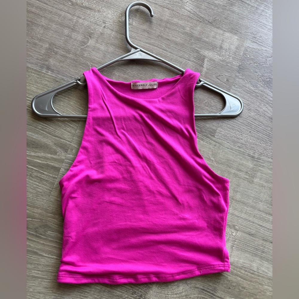 Hot pink crop top